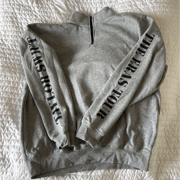 Taylor Swift Jackets & Blazers - Eras Tour Taylor Swift Grey Quarter Zip Quarterzip Sweatshirt Merch Midnights